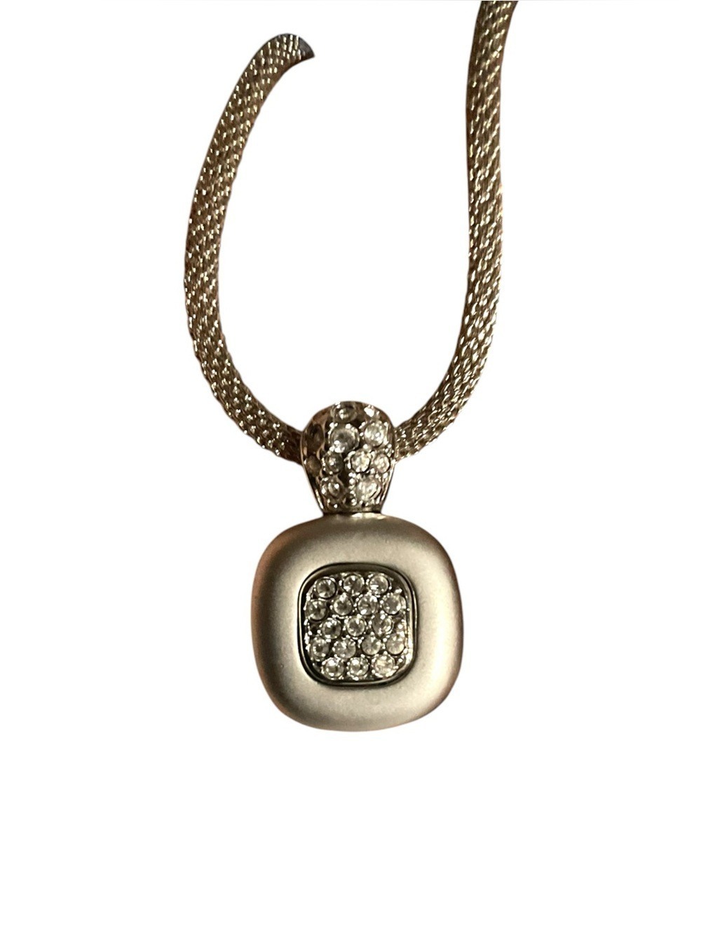 Swarovski, Silver Crystal Studded Necklace Choker With Snake Chain 2448